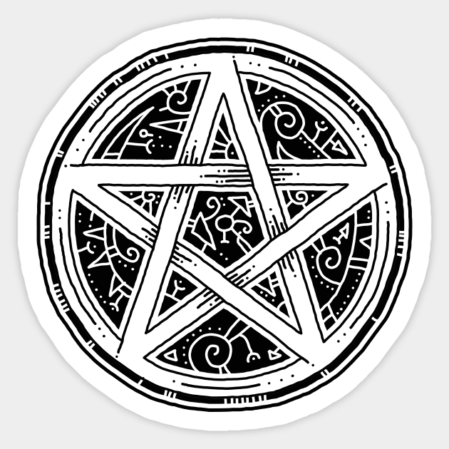 Line Art Pentagram Sticker by OsFrontis